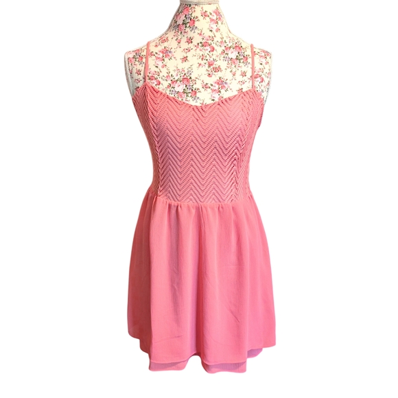 Candie's Lace/Crochet Minidress - Picture 1 of 4